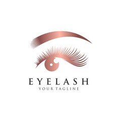 Eyelash extension logo Vector illustration