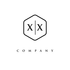 initial XX logo design vector
