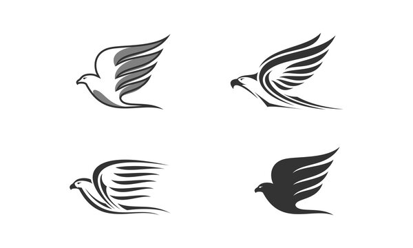 Eagle icon set illustration vector