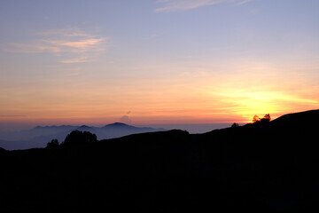 Sunrise at Kelimutu Mountain
