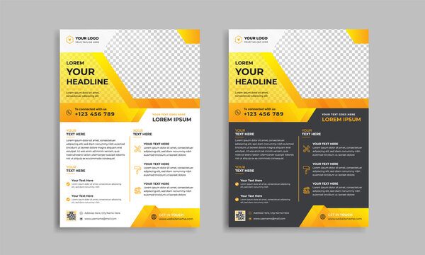 Creative construction tools cover A4 template for a report and brochure design, flyer, leaflets decoration for printing and presentation.