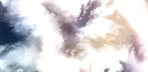 Abstract colorful watercolor on white background. Digital art painting.