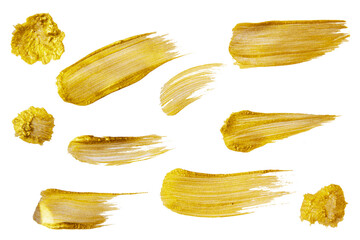 Set of shining brush strokes art illustration .hand paint background