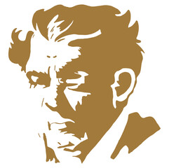 Old man digital drawing in illustrator