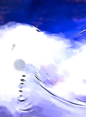 Rough brushstrokes on abstract background. Brush painting. Color strokes of paint. Unique wall art. Modern art on canvas. Colorful contemporary artwork.