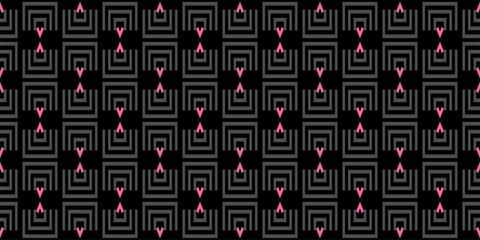 Dark geometric background. Ethnic geometric pattern. Seamless pattern, texture. Vector image
