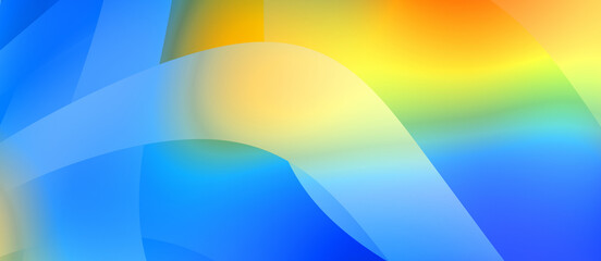 Abstract background with colorful gradient. Vibrant graphic wallpaper with stripes design. Fluid 2D illustration of modern movement.