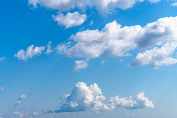 wonderful blue sky with beautiful white clouds