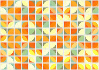 Abstract Geometric Pattern generative computational art illustration