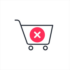 Trolley Icon Vector Illustration Logo Template