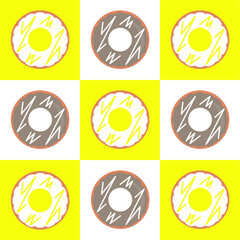 Vector Graphics of Donuts with Various Flavors