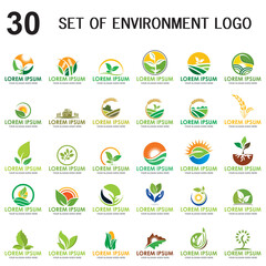 set of farm vector , set of agriculture logo