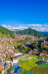 Naklejka premium Qianhu Miao village in Xijiang, Qiandongnan, Guizhou Province, China