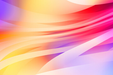Abstract background with colorful gradient. Vibrant graphic wallpaper with stripes design. Fluid 2D illustration of modern movement.