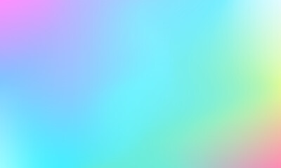 Rainbow vignette abstract background. Watercolor empty background. White, pink, blue blurred texture. Iridescent blurred background.