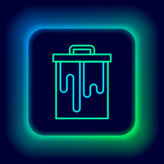 Glowing neon line Honeycomb icon isolated on black background. Honey cells symbol. Sweet natural food. Colorful outline concept. Vector