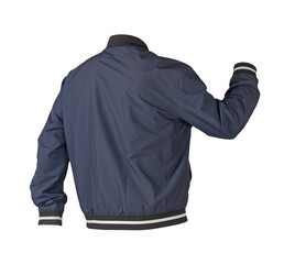 mens bomber jacket isolated on white background. fashionable clothes