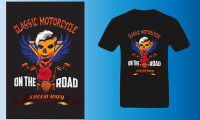 Amazing motor cycle t shirt design