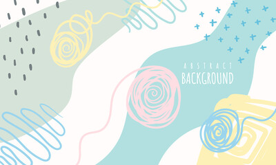 Abstract art background with pastel colors elements