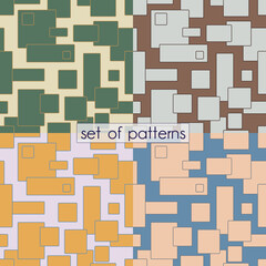 vector set of seamless patterns