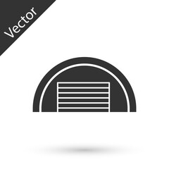 Grey Garage icon isolated on white background. Vector