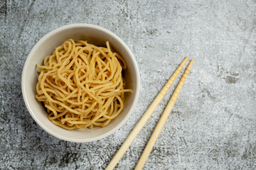 Delicious ramen on dark backgroud