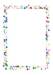 Orange Circle Creative Background. Round Random Texture. Red Event Confetti. Blue Color Dot Illustration.