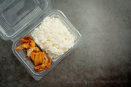 Toriyaki chicken on dark background