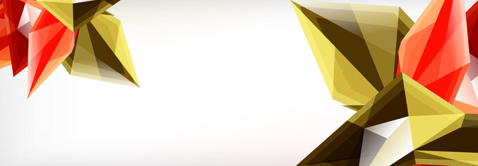 Vector 3d triangles and pyramids abstract background for business or technology presentations, internet posters or web brochure covers