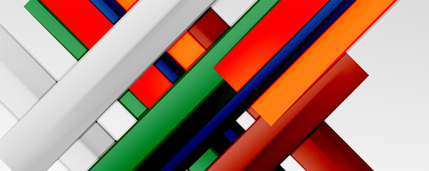 Multicolored lines background. Design template for business or technology presentations, internet posters or web brochure covers