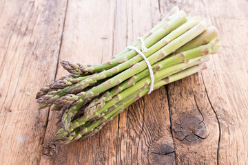 Bunch of freshly picked asparagus