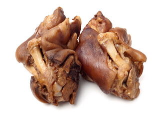 Sauce trotters on white background 