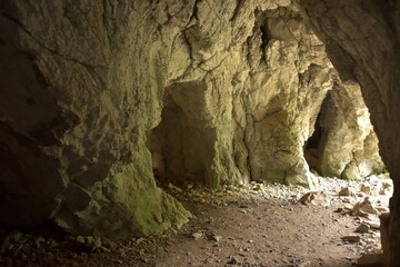 Jaskinia Obłazkowa w Tatrach, podziemia w Polsce, speleologia,  - obrazy, fototapety, plakaty