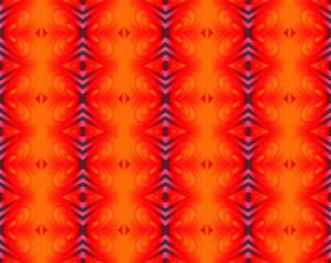 Rhombuses and waves on an abstract red-orange background. For textures and illustrations.