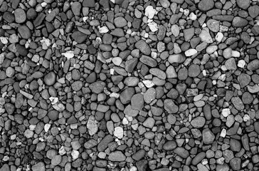 Pebbles stone or river stone  background with vintage filter 