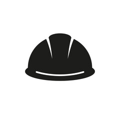 Protective helmet icon. Simple vector illustration on a white background