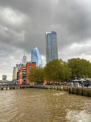 Obraz premium Modern Riverside Buildings on the Thames