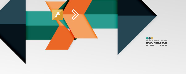 Shiny color triangles and geometric shapes vector abstract background