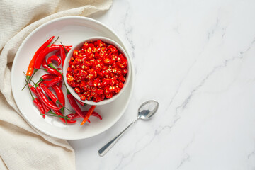 chilli pepper on white background