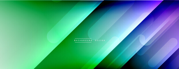 Fototapeta premium Dynamic lines abstract background. 3D shadow effects and fluid gradients. Modern overlapping forms