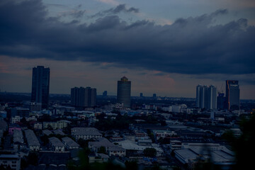 abstract background view of the colorful twilight sky.In the evening, the colorful changes (pink,...