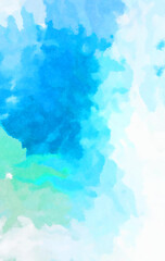 Watercolor painted background. Abstract Illustration wallpaper. Brush stroked painting. 2D Illustration.