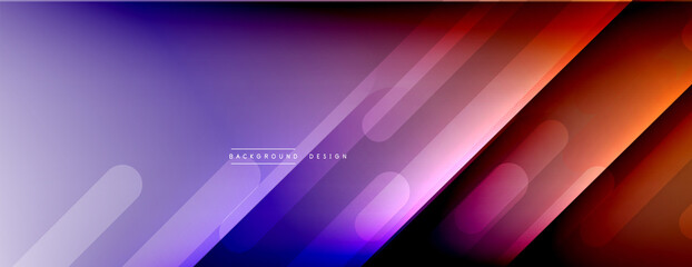 Dynamic lines abstract background. 3D shadow effects and fluid gradients. Modern overlapping forms