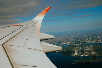 羽田を離陸した機内から