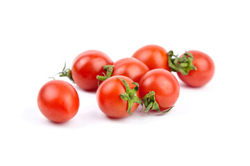 Red tomatoes isolated on white background