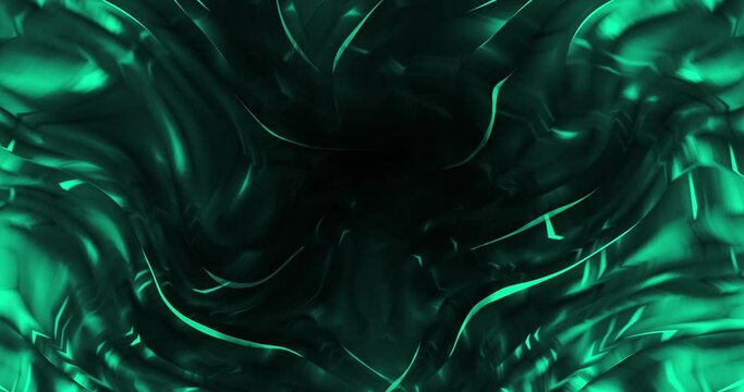 4k trendy marble green blue seamless looped animated background. Abstract deep dark emerald turquoise wavy banner. Black digital creative dynamic backdrop. Luxury swirl premium BG for golden logo text