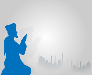 Obraz premium ISLAMIC WALLPAPER IMAGE silhouette of a person with a heart 