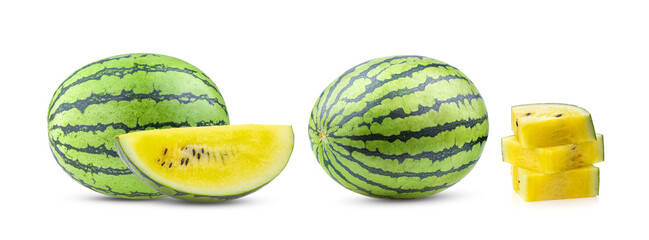 yellow atermelon isolated on white