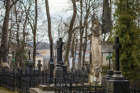 Bernardine Cemetery, One Of The Three Oldest Cemeteries In Vilnius, Lithuania