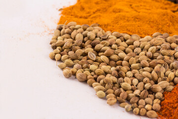 Set of spices, top view stock photo
